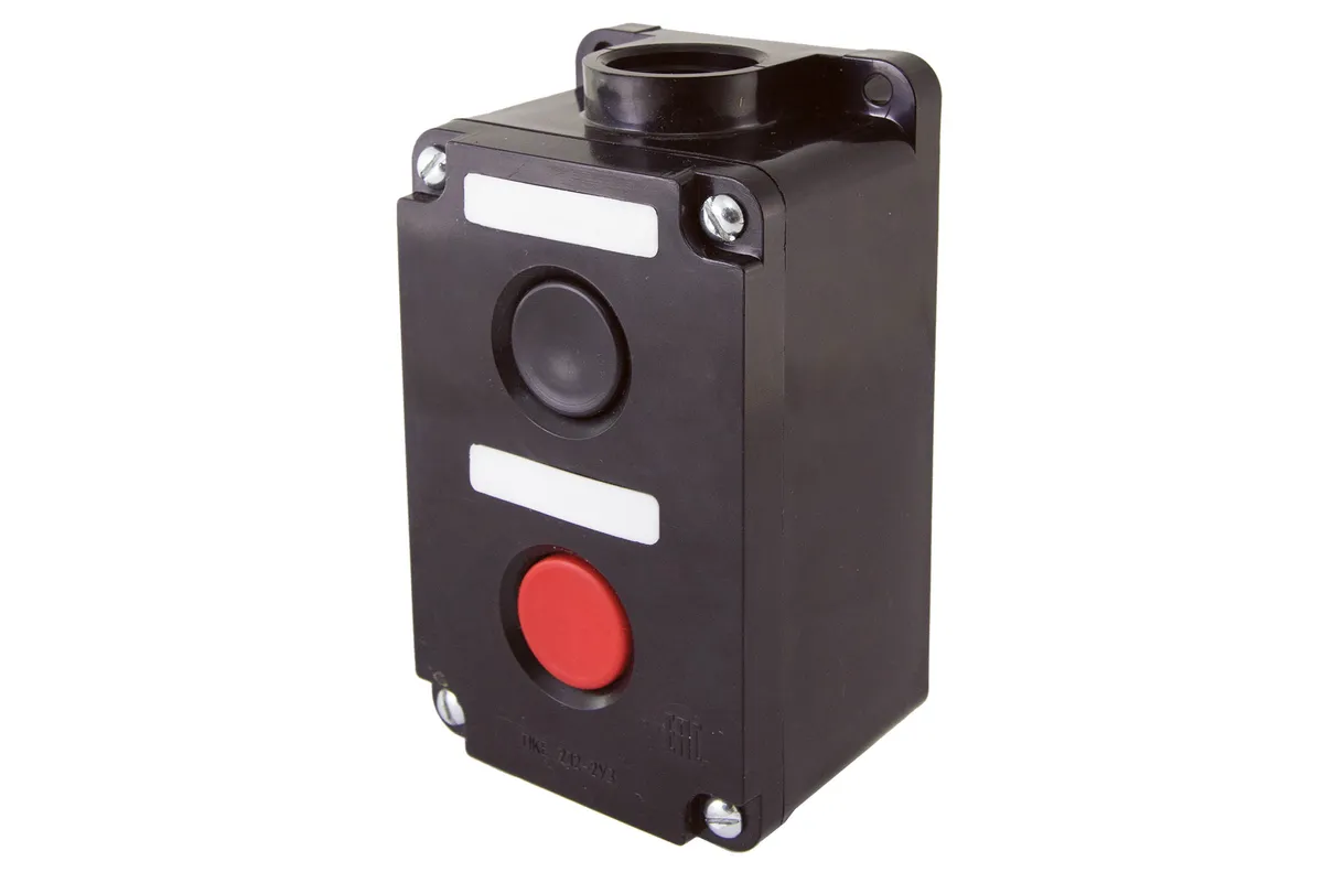 ПКЕ 222-2 У2, красная и черная кнопки, IP54 TDM SQ0742-0011