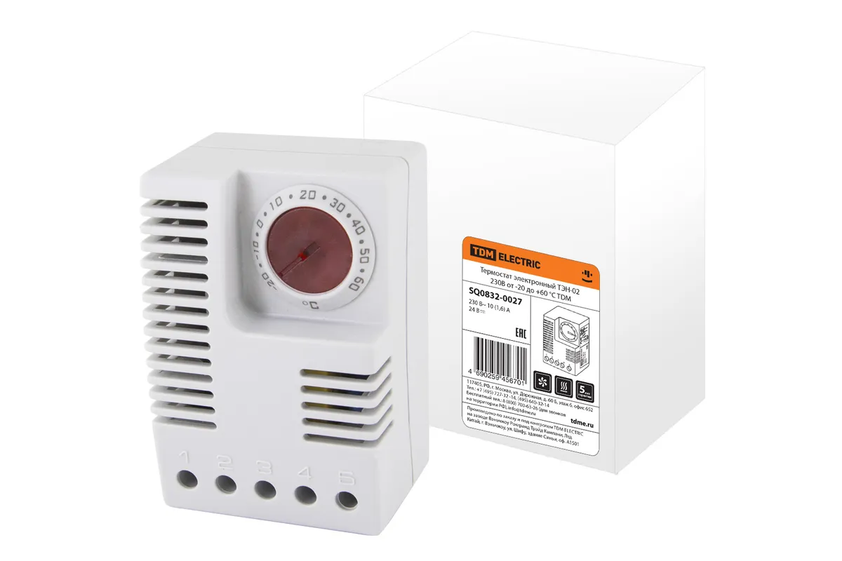 Термостат электронный ТЭН-02 230В от -20 до +60°C TDM SQ0832-0027