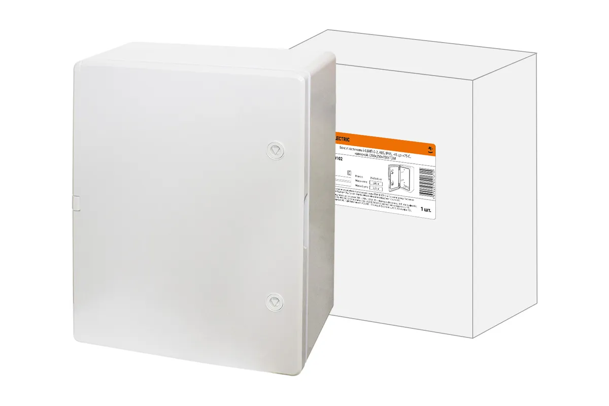 Бокс пластиковый ЩМП-0-2, ABS, IP65, -45 до +75 С, навесной, (350x250x150) TDM SQ0932-0102