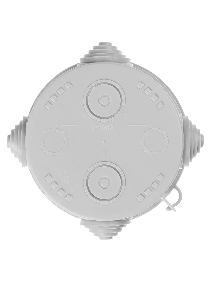 Распаячная коробка ОП D85х40мм, крышка, IP54, 4вх.  инд. штрихкод TDM SQ1401-0502