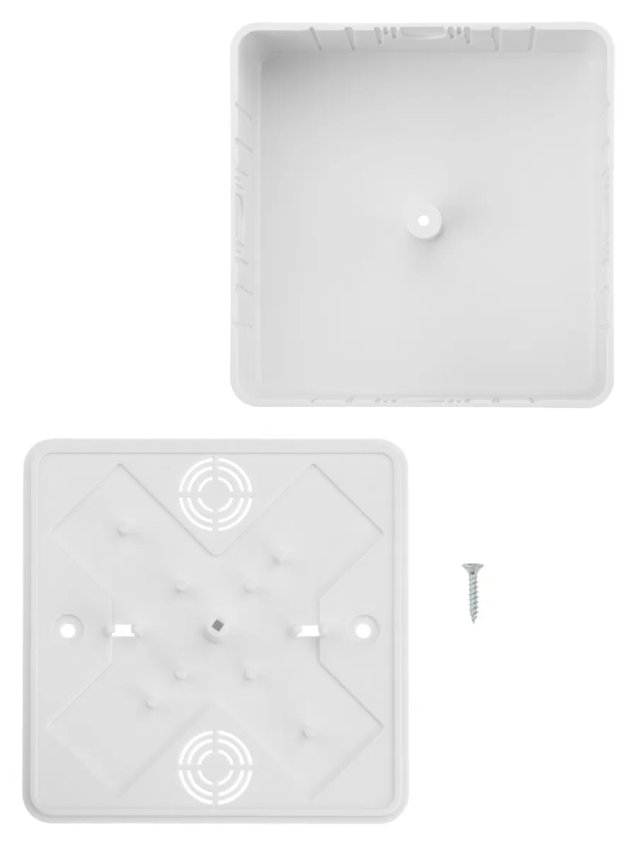 Коробка распаячная КР 100х100х44 ОП белая, IP40, инд. штрихкод TDM SQ1401-0909