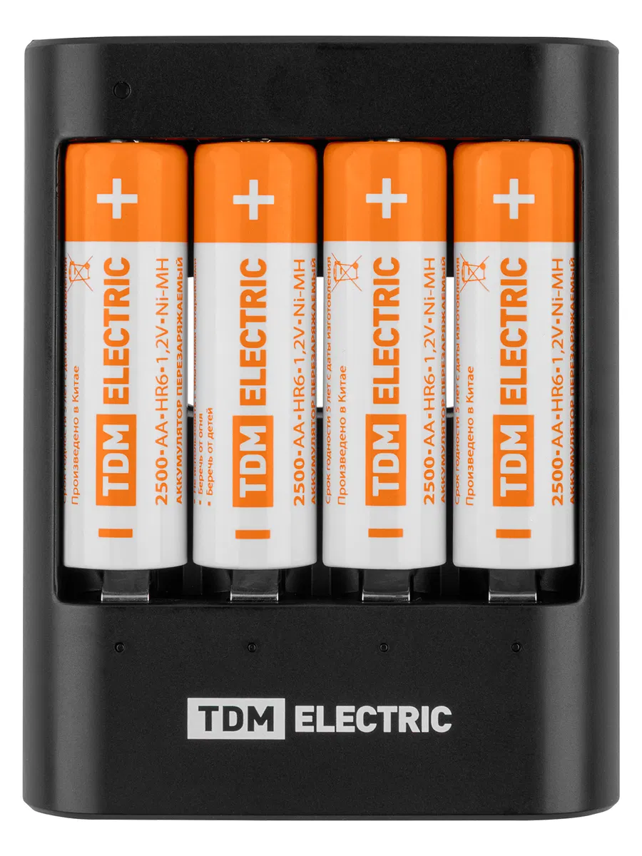 Зарядное устройство 36044Н (3600 mA 4 слота АА/ААА 4 кан.+4xAA2500 USB) TDM SQ1702-0101