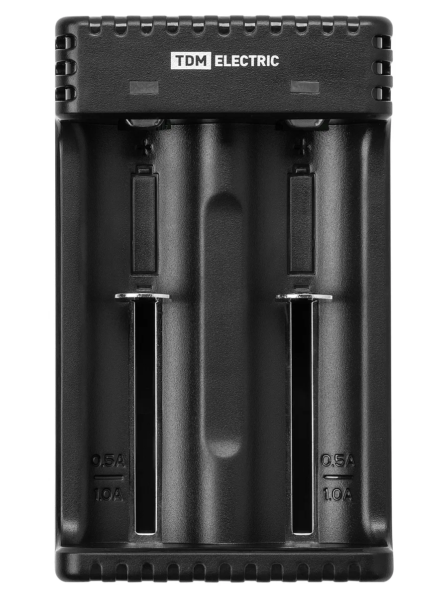 Зарядное устройство для литиевых аккумуляторов ION2 (0.5/1A, 2 слота, 10440/18650/26650), USB, TDM SQ1702-0113