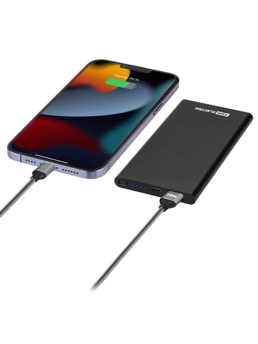 Внешний аккумулятор "Юкон 2", 8000 mAh, 2 А, 1 USB, TDM SQ1703-0002