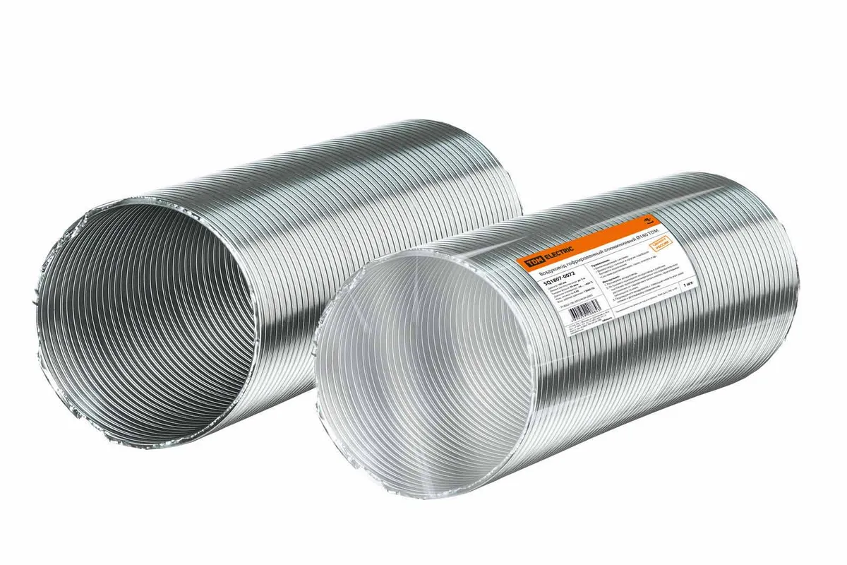 Воздуховод гофрированный алюминиевый Ø160 TDM SQ1807-0072