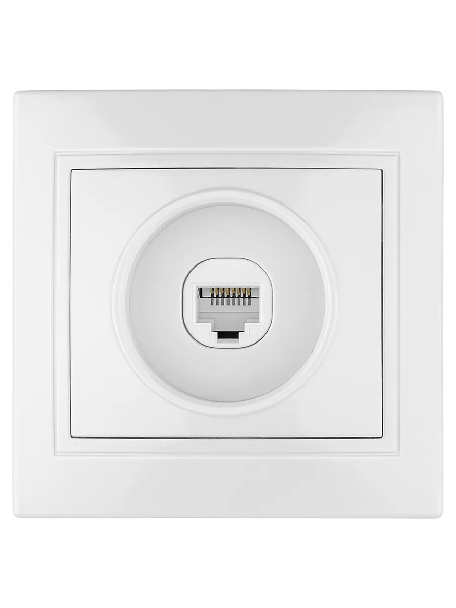 Розетка компьютерная RJ45  белая "Таймыр" TDM SQ1814-0021