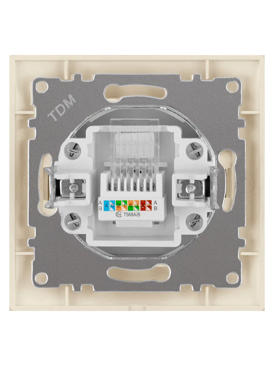 Розетка компьютерная RJ45  сл. кость "Лама" TDM SQ1815-0116