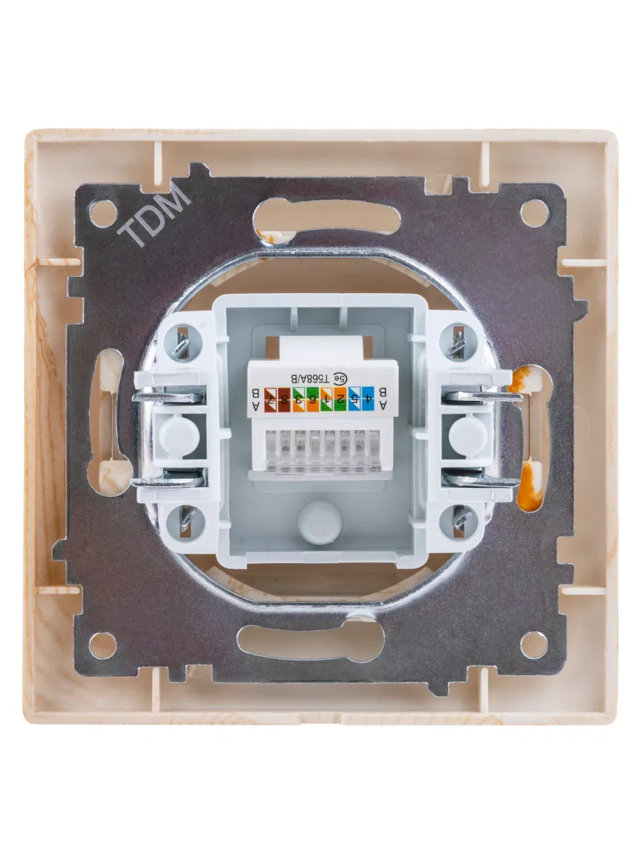 Розетка компьютерная RJ45 сосна "Лама" TDM SQ1815-0316
