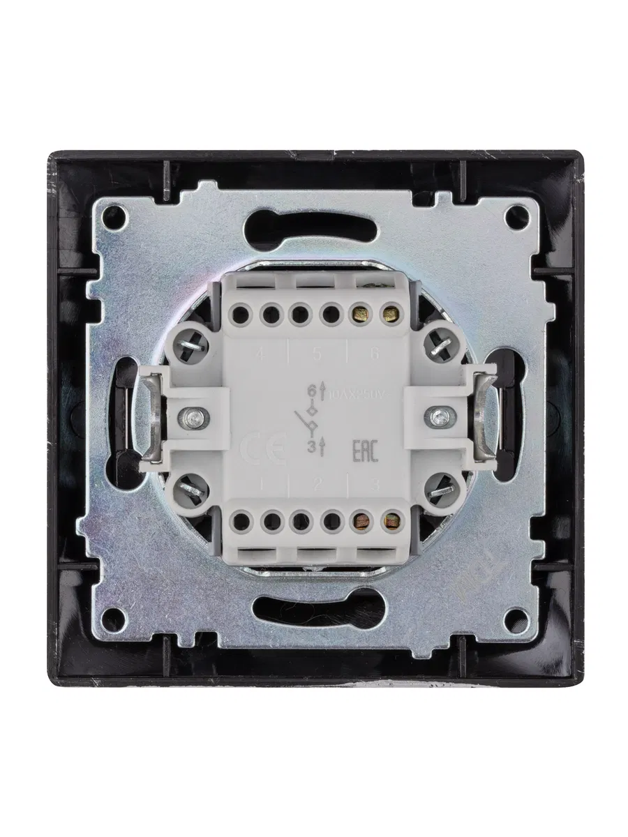 Кнопка звонковая 6А старинное серебро "Лама" TDM SQ1815-0627