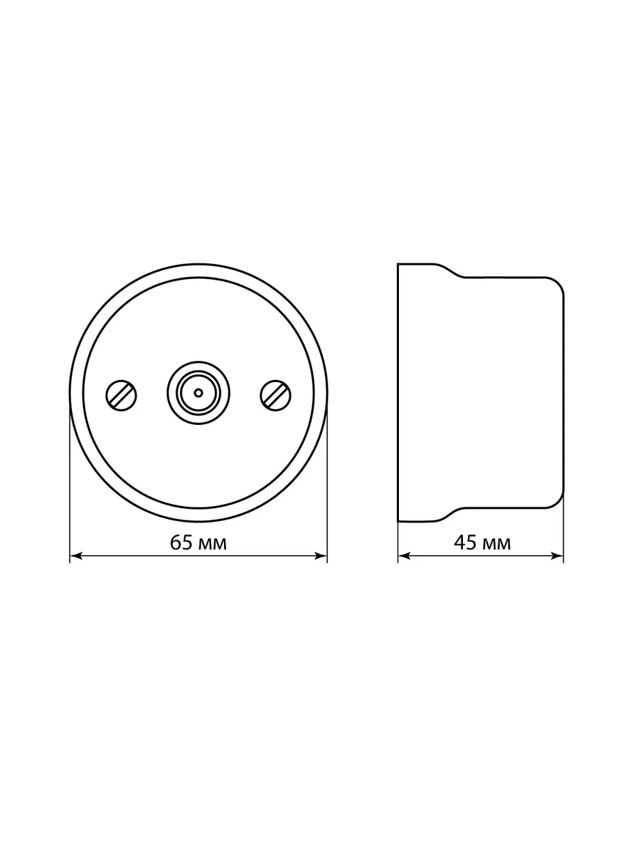 Розетка TV оконечная белая «Болонь» TDM SQ1820-0053