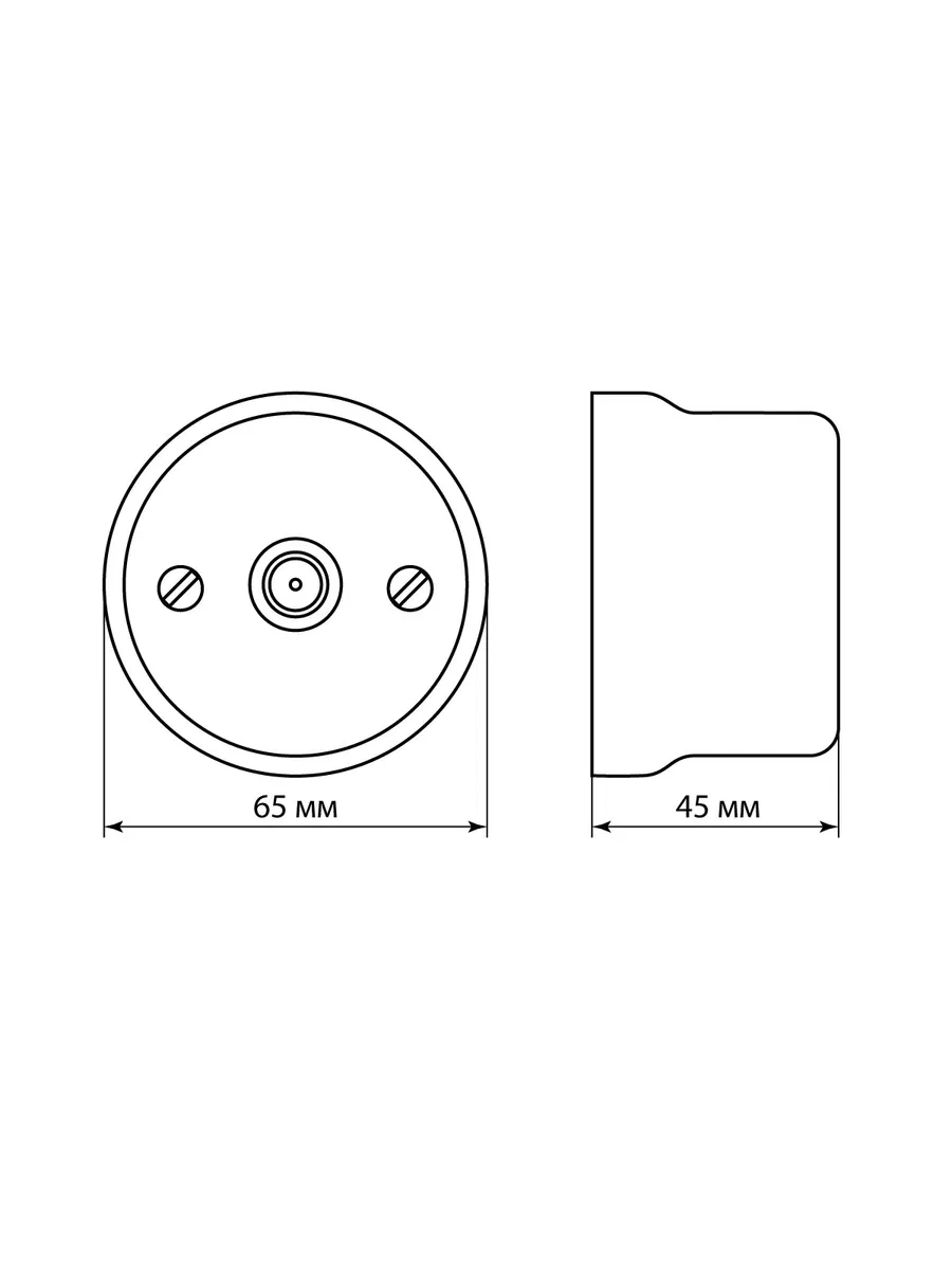 Розетка TV оконечная черная «Болонь» TDM SQ1820-0253