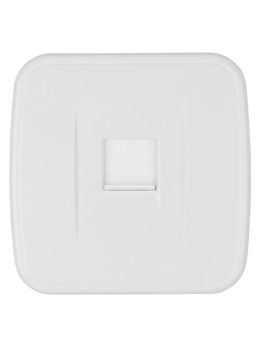 Розетка компьютерная (RJ-45) открытой установки IP20, белая "Дача" Народная SQ1824-0011 TDM ELECTRIC