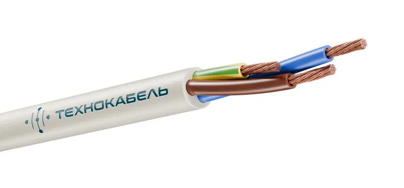 Провод ПВС 3х2.5 (2х2.5+1х2.5) 380В Б (бухта) (м) Технокабель 00-00148772