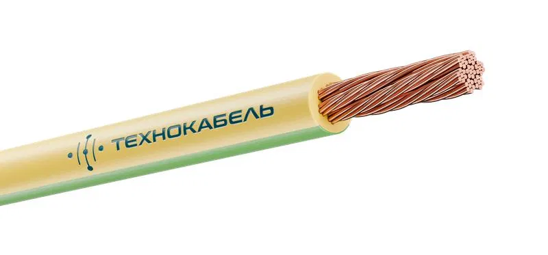 Провод ПуГВнг(А)-LS 1х4 450/750В Ж/З (бухта) (м) Технокабель 00-00149419