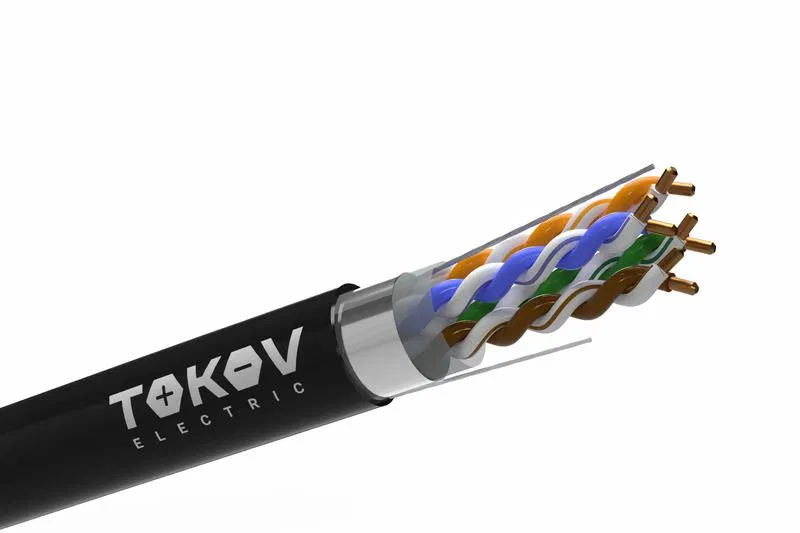 F/UTP 双绞线 4х2x24AWG(0.48mm) Cat.5E PE outdoor Fluke tested 305m (m) TOKOV ELECTRIC TKE-C05-F42-5E-RU-OD