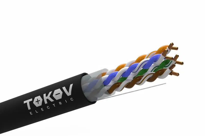 U/UTP twisted pair cable 4x2x24AWG(0.48mm) cat.5E PE outdoor Fluke tested 305m (m) TOKOV ELECTRIC TKE-C05-U42-5E-RU-OD