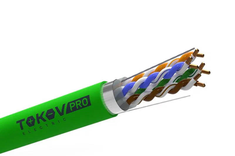 Twisted pair cable F/UTP 4x2x24AWG(0.48mm) cat.5E PVCLS ng(A)-LSLTx indoor Fluke tested 305m (m) TOKOV ELECTRIC TKE-C11-F42-5E-RU-LSLTx