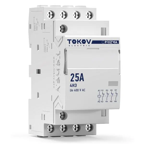 Контактор модульный 36мм 25А 230В АС 4НЗ PRIZMA TOKOV ELECTRIC TKE-PZ-MC-2-25-230-04