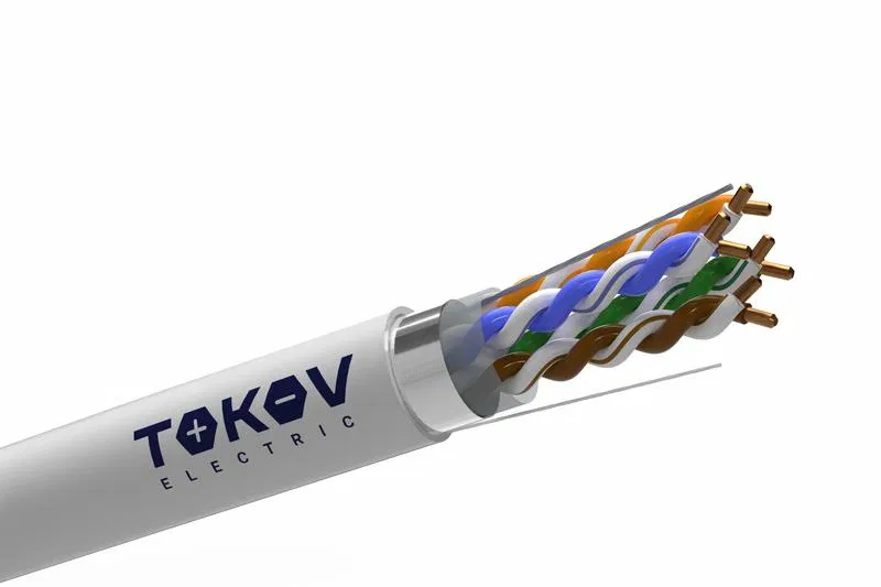 F/UTP 双绞线 4х2x25AWG(0.45mm) Cat.5E PVC indoor Fluke tested 305m (m) TOKOV ELECTRIC TKL-C06-F42-5E-RU-PVC