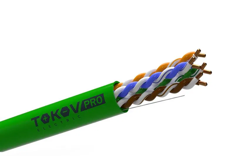 Twisted pair cable U/UTP 4x2x25AWG(0.45mm) cat.5E PVCLS ng(A)-LSLTx indoor Fluke tested 305m (m) TOKOV ELECTRIC TKL-C06-U42-5E-RU-LSLTx