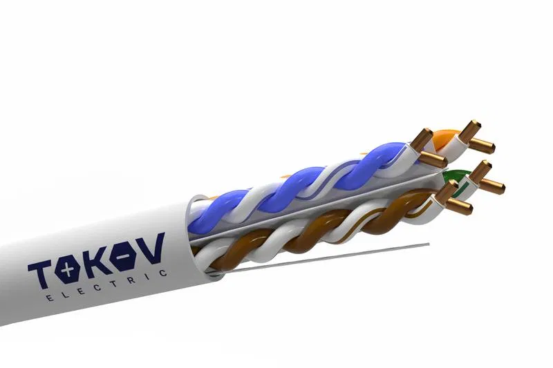 Кабель витая пара U/UTP 4х2х23AWG(0.57мм) кат.6 PVC indoor 305м (м) PRO TOKOV ELECTRIC TKP-C06-U42-6-RU-PVC