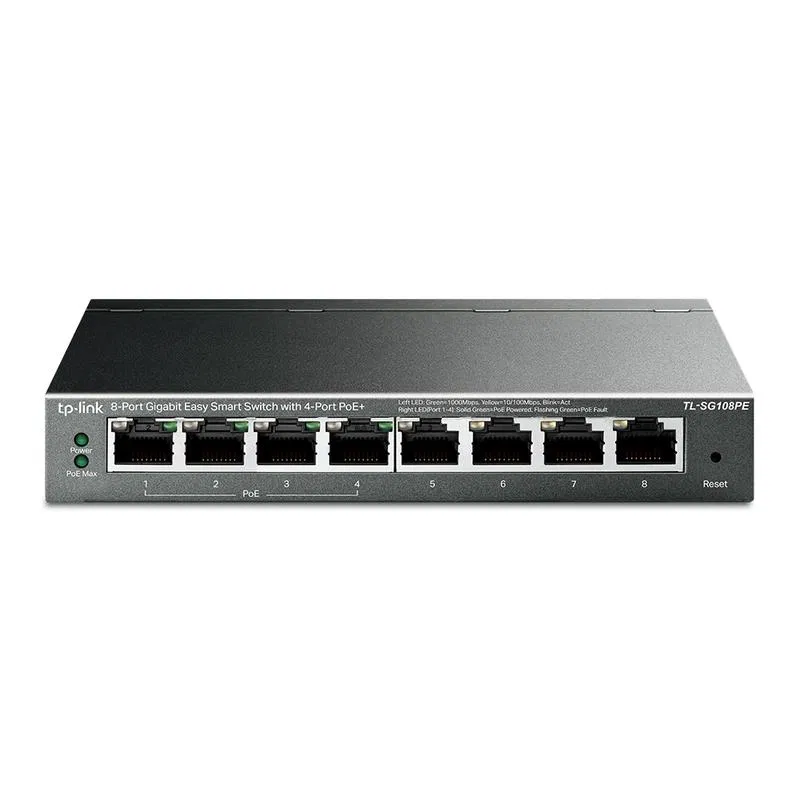 Коммутатор TL-SG108PE Easy Smart гигабитный 8-портовый с 4 портами PoE TP-Link 1410552