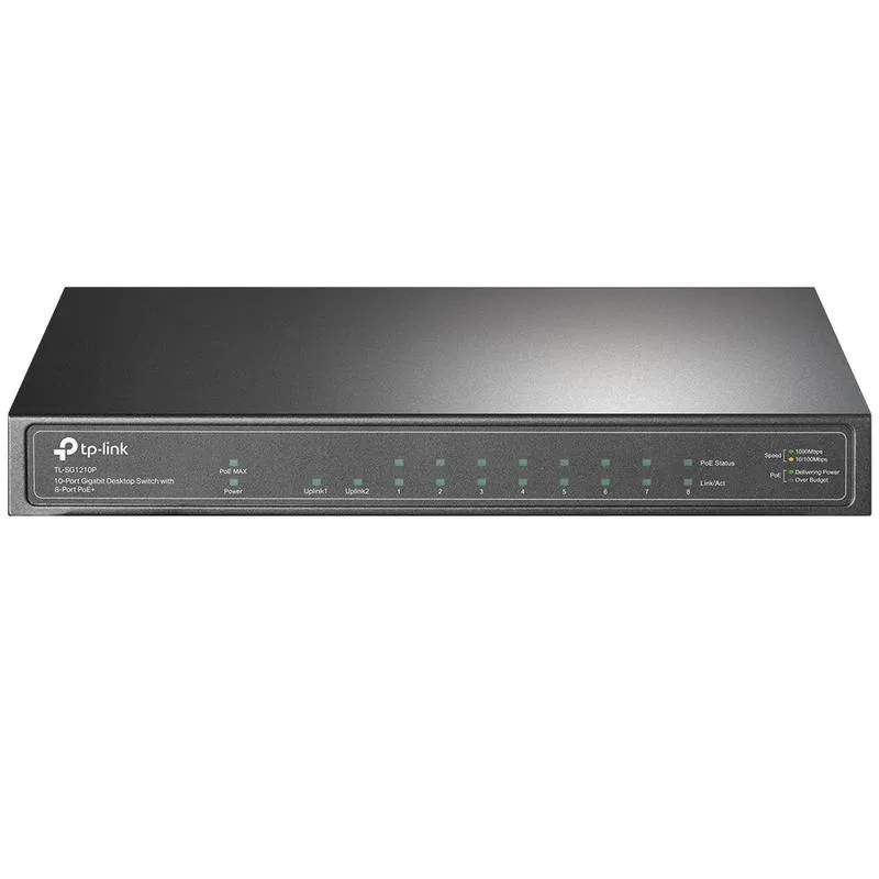 Коммутатор TL-SG1210P 10-портовый гигабитный с 8 портами PoE+ настол. TP-Link 1793912