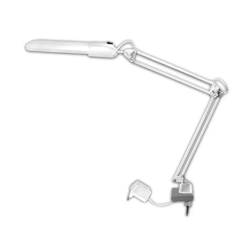 Luminaire Delta 1 desk type on clamp with ballast 11W with CFL lamp G23 white Transvit 127 192