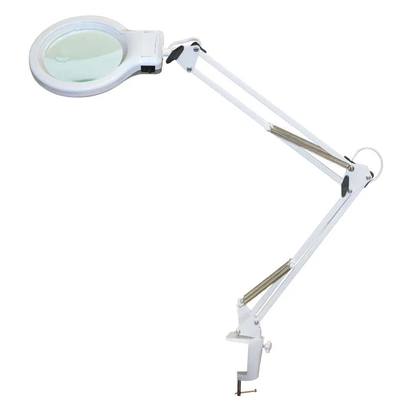 LED lamp Leda S-20 pro desktop. with clamp 8W with magnifying lens 4.5D Transvit 286 246