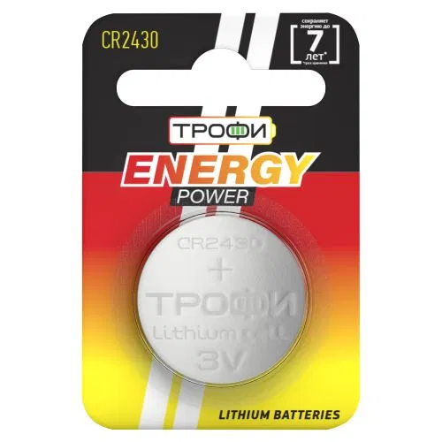 Lithium battery CR2430-1BL (blist. 1pc) Trofi B0003653