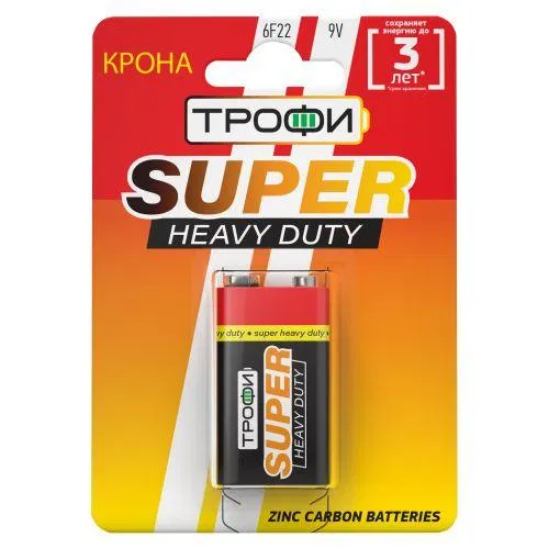 Salt power element "Krona" 6F22-1BL (blist. 1pc) Trofi B0023144