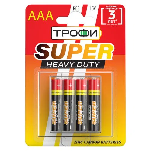 AAA/R03 Alkaline battery R03-4BL (blister pack 4pcs) Trofi C0033712