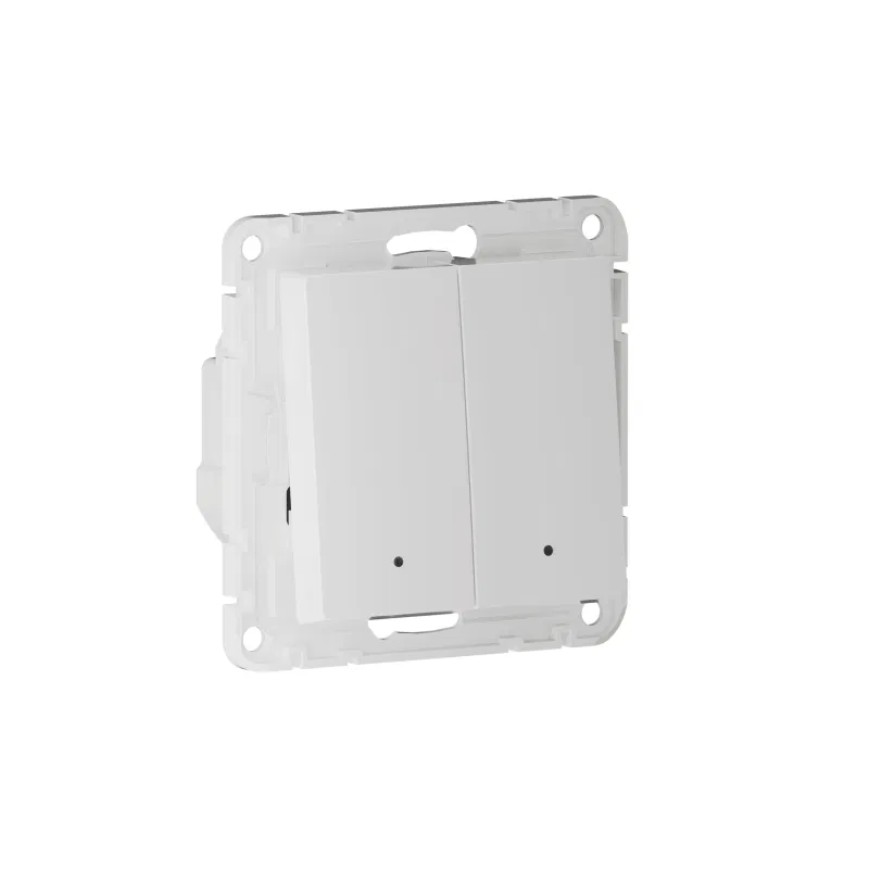 Выключатель 2-кл. СП ATLASDESIGN SMART 10А IP21 Zigbee сх.1 L(N) с опциональной нейтралью механизм бел. Умный дом Sber & SE ATN000117Z Умный дом Sber & Systeme Electric