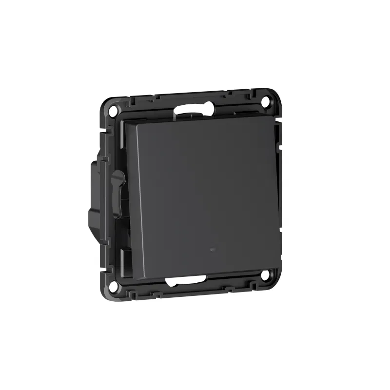 Выключатель 1-кл. СП ATLASDESIGN SMART 10А IP21 Zigbee сх.1 L(N) с опциональной нейтралью механизм карбон Умный дом Sber & SE ATN001015Z Умный дом Sber & Systeme Electric