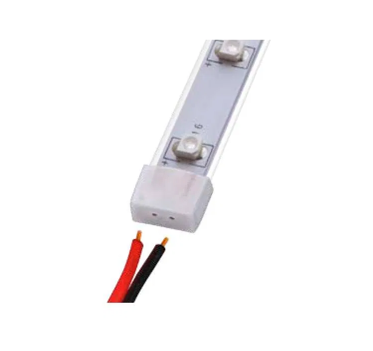 Insulating clamp UCW-H08 WHITE 020 POLYBAG for 3528 LED strip with wire holes 8mm white silicone (pack of 20pcs) Uniel 06678