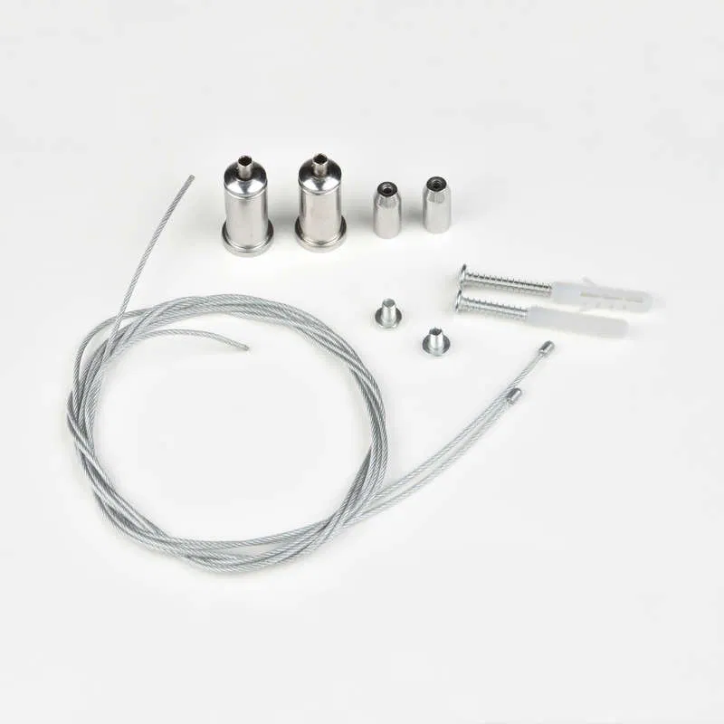 UFL-H02 SILVER 100 POLYBAG 吊装安装套件，用于吸顶灯（两条带紧固件的 1m 钢丝绳）（2个/包） Uniel UL-00002100