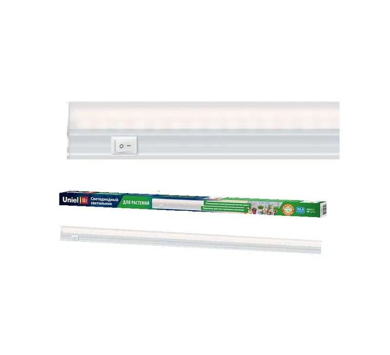 植物 LED 灯 ULI-P10-18W/SPFR WHITE 550mm IP40 线型，机身带开关，光合作用光谱 Uniel UL-00002258