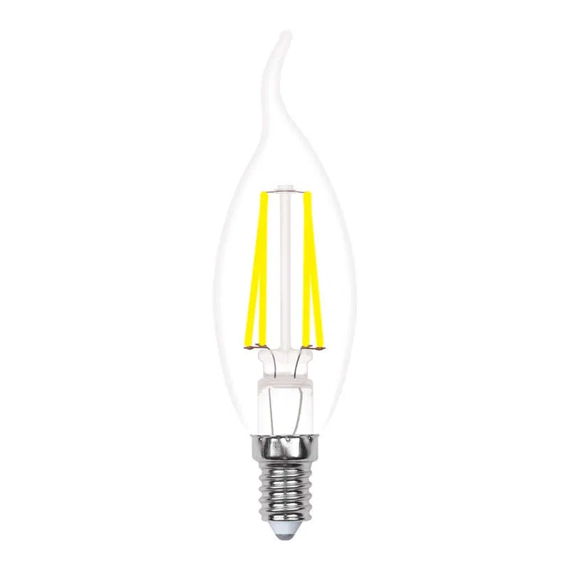 Лампа светодиодная LED-CW35-5W/WW/E14/CL/MB GLM10TR форма "свеча на ветру" прозр. Multibright свет теплый бел. 3000К 100-50-10 упак. картон Uniel UL-00002368