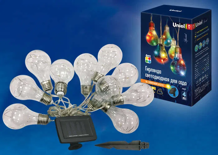 Garden garland USL-S-126/PT4000 BULBS IP44 solar battery Uniel UL-00003332