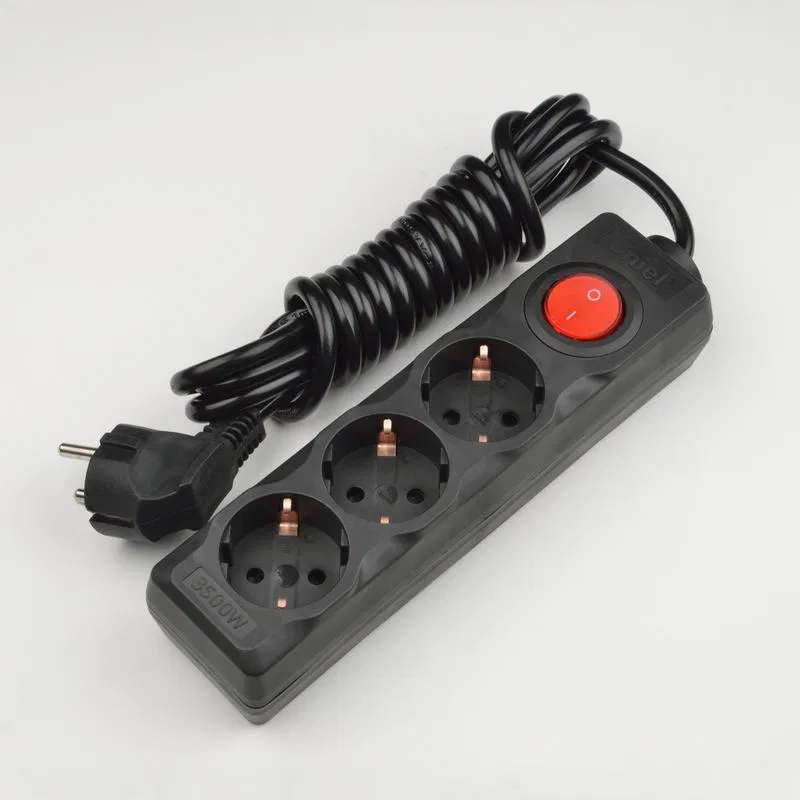 Удлинитель 3х3м с заземл. Standart S-GCD3-3B черн. Uniel UL-00003608