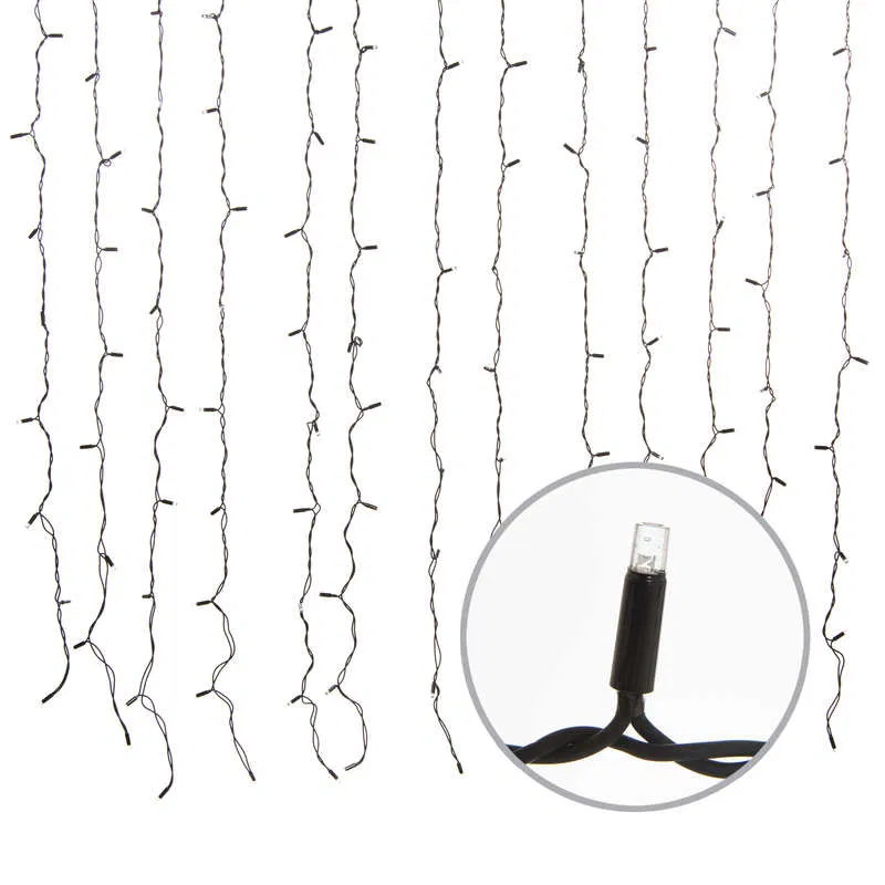 LED curtain garland ULD-C2030-240/TBK MULTI IP67 with flicker effect Uniel UL-00003937