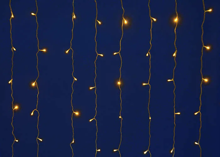LED curtain garland ULD-C2030-240/TBK WARM WHITE IP67 with twinkle effect Uniel UL-00003938