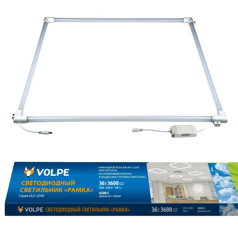 Frame ULO-Q190 6060-36W/6500K WHITE white Uniel UL-00004087