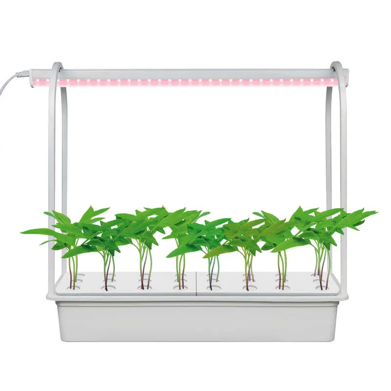LED plant grow light ULT-P44D-10W/SPLE AQUA SIMPLE WHITE IP20 with "Miniad AQUA SIMPLE" stand, photosynthesis spectrum Uniel UL-00004499