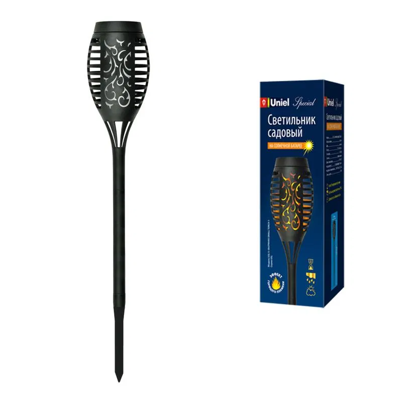 Garden lamp USL-S-184/PM495 SMALL TORCH-1 solar panel "Small Torch-1" 12 LEDs flame effect IP44 Uniel UL-00006559