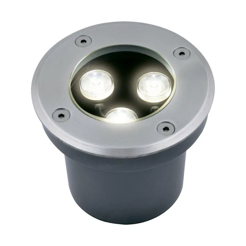 Светильник светодиодный архитектурный ULU-B10A-3W/2700К IP67 GREY уличный встраиваемый теплый бел. свет корпус сер. Uniel UL-00006820