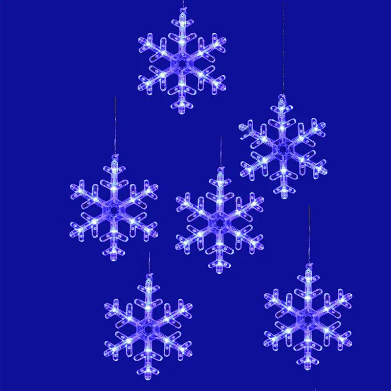 LED curtain shaped ULD-E1503-072/DTA BLUE IP20 SNOWFLAKES-3 1.5x0.3m 72 LEDs. blue light transparent wire Uniel UL-00007336