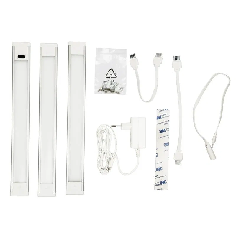 家具用 LED 灯 ULM-F44-3х3W/4500K/DIM SENSOR IP20 SILVER 300х35х6.5mm 3х150lm Uniel UL-00008279