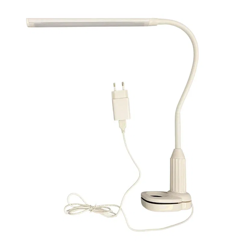 TLD-572 White/LED/500Lm/4500K/Dimmer 台式夹持式LED台灯 7W 感应开关 调光 白色 Uniel UL-00008663