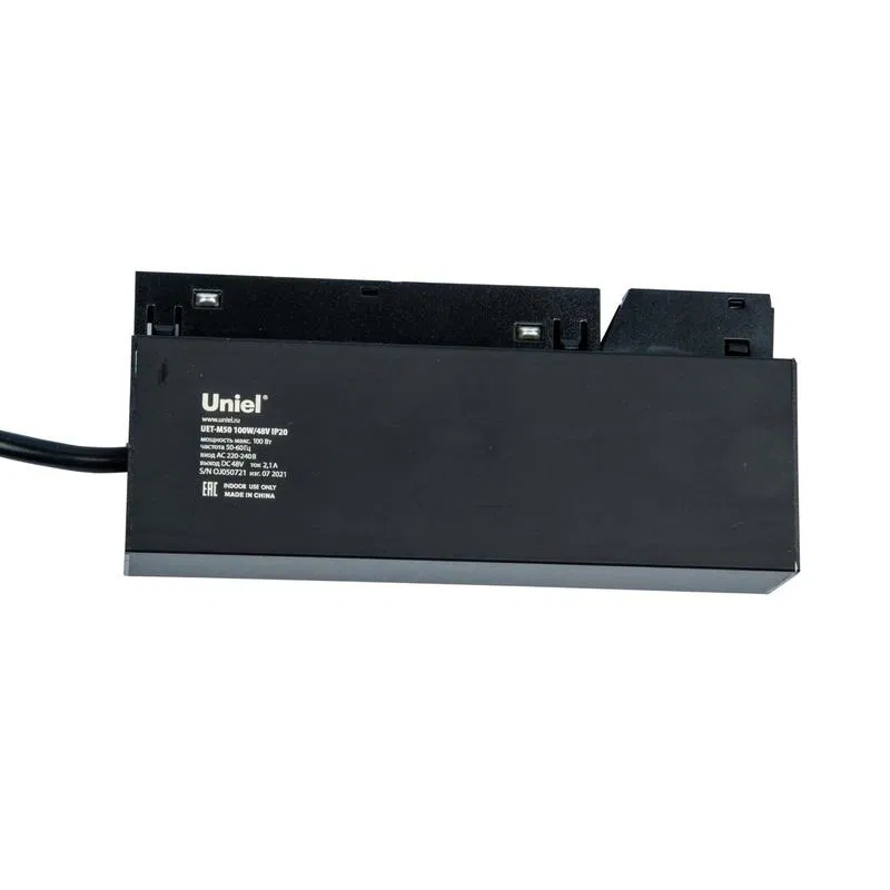 Блок питания для магнитного шинопровода UET-M50 100Вт 48В IP20 встраив. Uniel UL-00008750